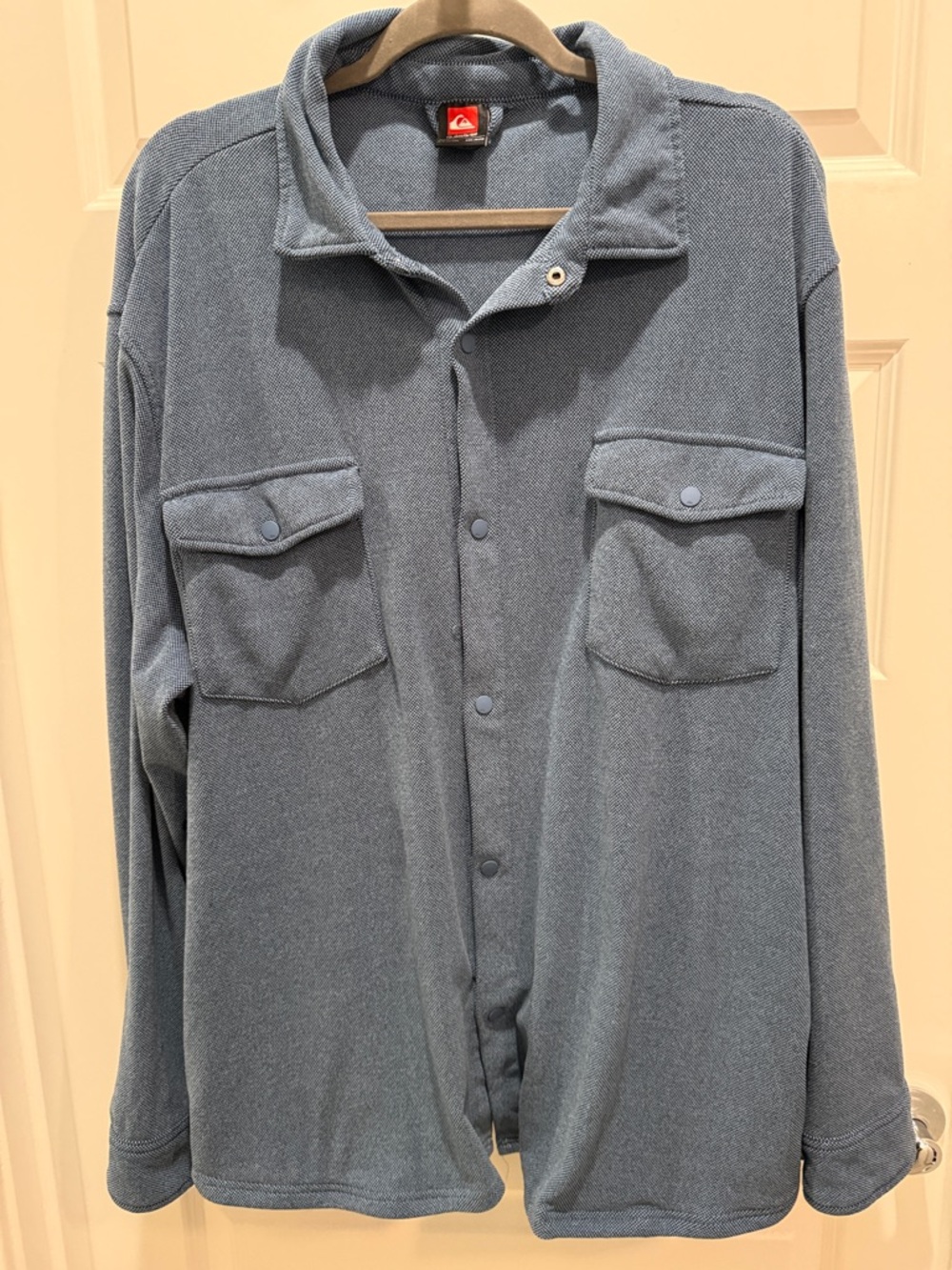 Quiksilver Men’s Slate Blue Snap-Front Shirt Jacket